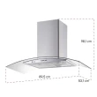 Coifa Parede Venezia Gallant Vidro Curvo Inox 90cm 127v GCO90VM1A-IX127